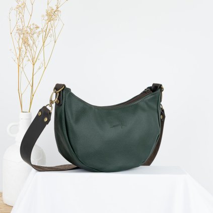 Ručne šitá kožená kabelka na rameno aj crossbody by Ammyla