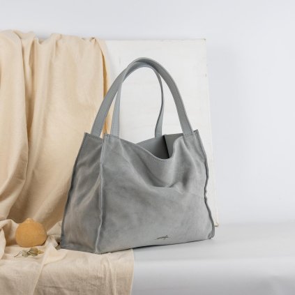 Kožená shopper kabelka Valerie (gray)  limited edition