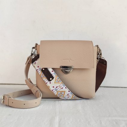 Ručne šitá kožená kabelka na rameno aj crossbody by Ammyla