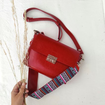 Ručne šitá kožená kabelka na rameno aj crossbody by Ammyla
