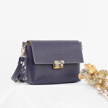 Ručne šitá kožená kabelka na rameno aj crossbody by Ammyla