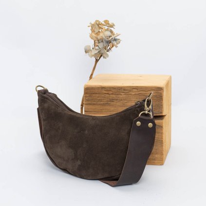 Ručne šitá kožená kabelka na rameno aj crossbody by Ammyla