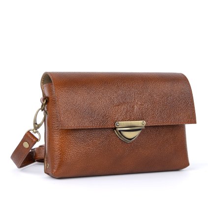 Kožená kabelka MidiMe Neo (hnedá)  kolekcia Mini Midi Maxi