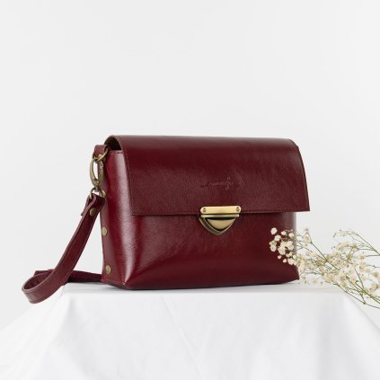 Ručne šitá kožená kabelka na rameno aj crossbody by Ammyla
