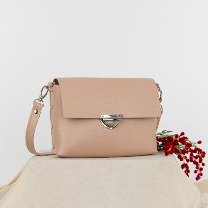 Ručne šitá kožená kabelka na rameno aj crossbody by Ammyla