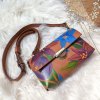 Ručne maľovaná crossbody kožená kabelka Ammyla