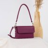 Kožená kabelka MidiMe Elegance (amarant bordová)  kolekcia Mini Midi Maxi