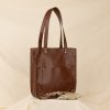 Kožená shopper kabelka, ručne šitá by Ammyla