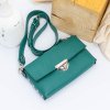 ručne šitá zelená kožená crossbody mini kabelka MidiMe