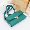 ručne šitá zelená kožená crossbody mini kabelka MidiMe