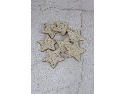 Hvězdičky bílé 7 ks