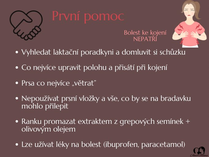 První pomoc při bolesti bradavek