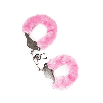 Pouta na ruce MAI No.38 METAL FURRY HANDCUFFS růžová