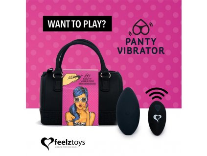 panty vibe remote controlled vibrator black