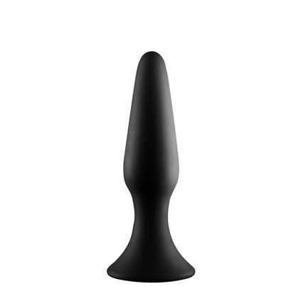 Velký silikonový anální kolík s kovovou kuličkou Menzstuff Metal Ball Butt Plug Black 15cm