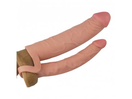 Dvojitý vibrační návlek na penis 20cm