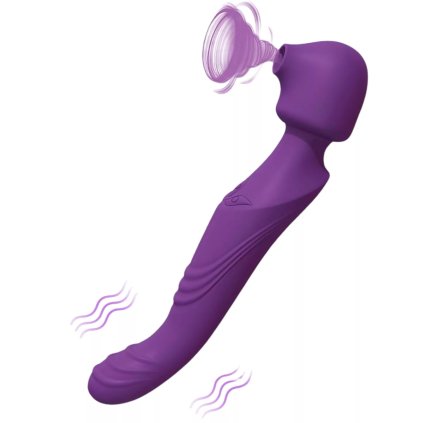 3v1 Podtlakový stimulátor, masážní hlavice a vibrátor Visitor