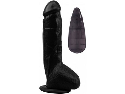 Realistické vibrační dildo Rubicon černé  23 cm