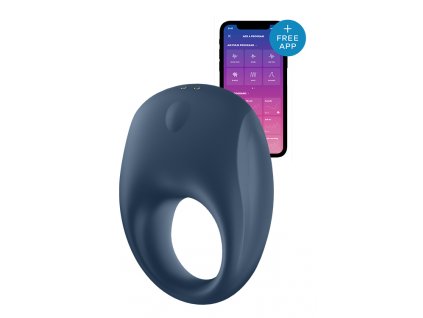 Luxusní erekční kroužek Satisfyer Strong One Ring Blue