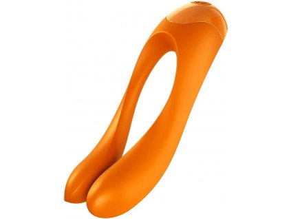 4v1 Multifunkčni dvoumotorový vibrátor Candy Cane Satisfyer oranžový