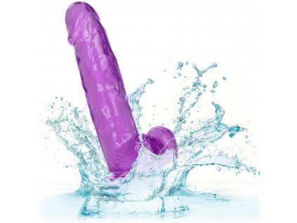 Hypnotizující průhledné gelové dildo Qeen purple 21cm