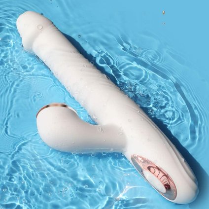 3v1 Vyhřívaný podtlakový stimulátor, pulsátor a vibrátor G-Boom