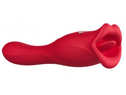 HOT BASIC X Mouth vibrátor a stimulátor klitorisu 2v1 červený