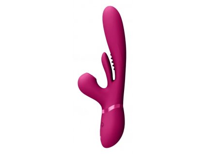 HOT VIVE Kura G-Spot Vibrátor se stimulací klitorisu - růžový