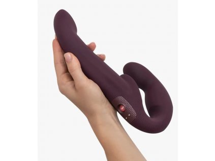 HOT FUN FACTORY Share Vibe Pro strap-on - Burgundy