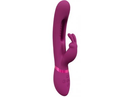 HOT VIVE Mika Rabbit vibrátor s extra stimulací pro bod G - růžový