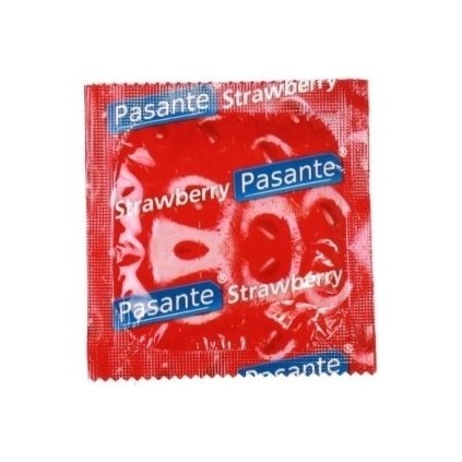 pasante kondomy jahoda 1 ks img pasante strawberry fd 3