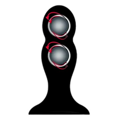 425530 basic x quinn twoball analni kolik s rotacnimi kulickami cerny