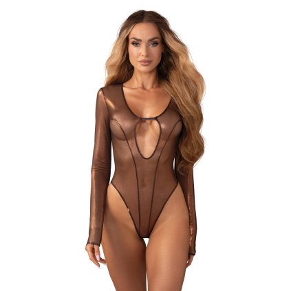 Dámské sexy body Soranna Teddy černozlaté - Obsessive (Velikost L/XL)