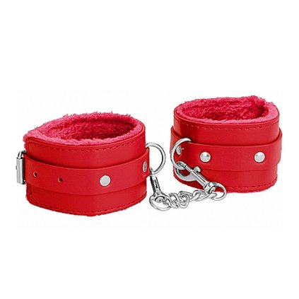 ouch kozena pouta na ruce s kozesinou cervena img shmOU267RED new fd 3