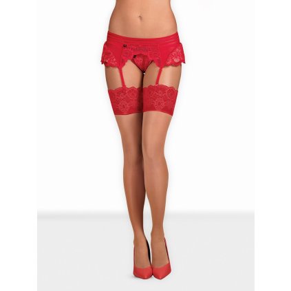 # Sexy punčochy 853 - STO red - Obsessive (Barva Červená, Velikost L/XL)