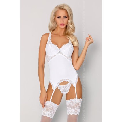 # Elegantní korzet Alazne white - LivCo Corsetti (Barva Bílá, Velikost L/XL)