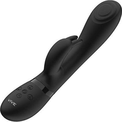 Shots VIVE Cato Rabbitvibrator mit 10 Vibrationsmodi und G Punkt Pulsation Schwarz, 174 g von Shots VIVE 2044950709