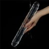 12 flawless clear double dildo (3)
