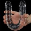 12 flawless clear double dildo