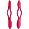 14v1 Luxusní multifunkční párový 2 motorový vibrátor Elastic Game Satisfyer - červený