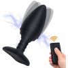 2v1 Elektrostimulační a vibrační anální kolík na dálkové ovládání