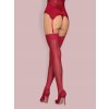 # Smyslné punčochy S800 bordó - Obsessive (Barva bordó, Velikost L/XL)