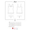 # Elegantní košilka Miamor chemise tyrkys - Obsessive (Barva tyrkys, Velikost L/XL)
