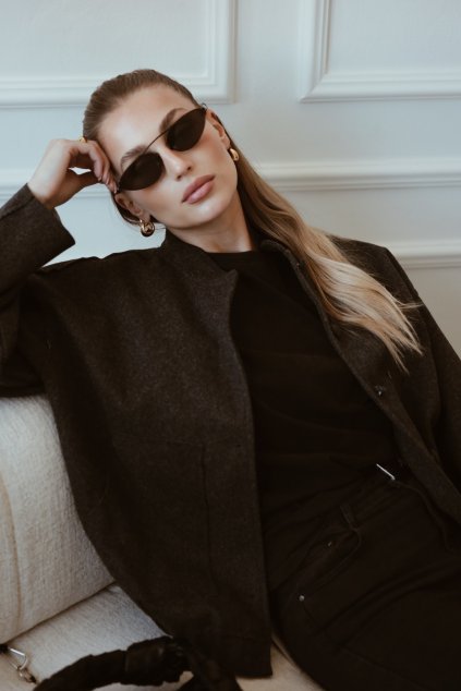 Šedý bomber oversize
