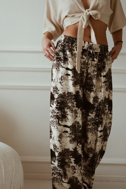 Vzorované kalhoty Thira