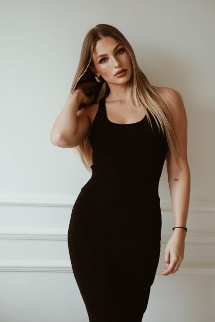 Černé maxi šaty Kara