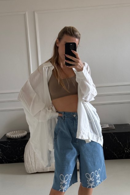 Světle modré šortky Loara