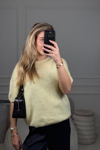 Baby yellow svetr s krátkým rukávem Olivia