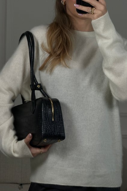 Krémový svetr s dlouhým rukávem Azra