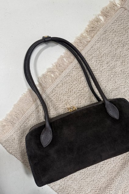 Čokoládová kožená kabelka Chocolat Suede